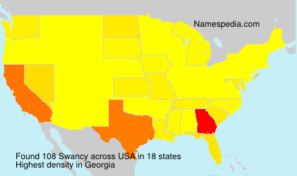 Surname Swancy in USA Surname Swancy in USA