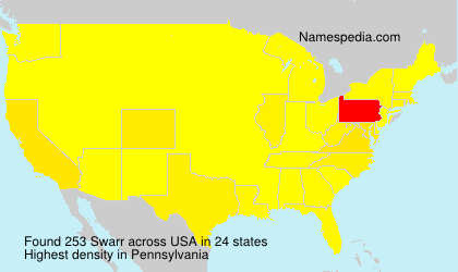 Surname Swarr in USA Surname Swarr in USA