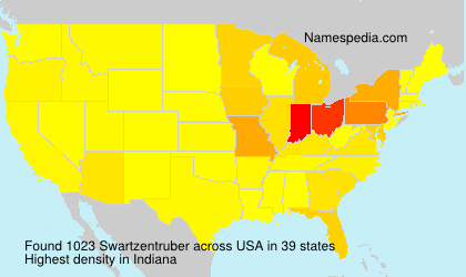 Surname Swartzentruber in USA Surname Swartzentruber in USA