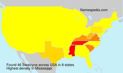 Surname Swatzyna in USA