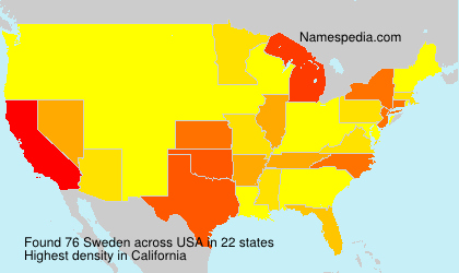 Surname Sweden in USA Surname Sweden in USA