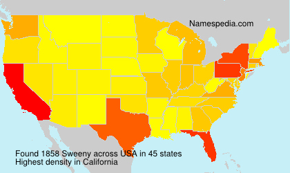 Surname Sweeny in USA Surname Sweeny in USA