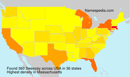 Surname Sweezey in USA Surname Sweezey in USA
