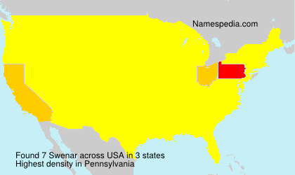 Surname Swenar in USA Surname Swenar in USA
