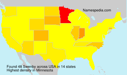 Surname Swenby in USA Surname Swenby in USA