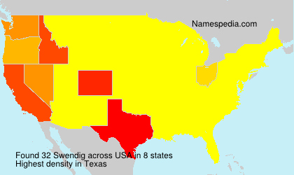 Surname Swendig in USA Surname Swendig in USA