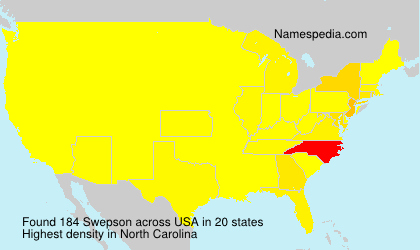 Surname Swepson in USA Surname Swepson in USA
