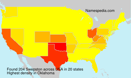 Surname Swepston in USA