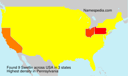 Surname Swetlin in USA Surname Swetlin in USA
