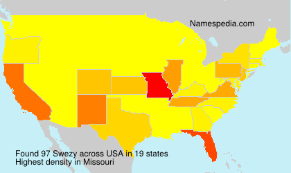 Surname Swezy in USA Surname Swezy in USA