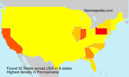 Surname Swida in USA Surname Swida in USA