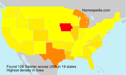 Surname Swieter in USA Surname Swieter in USA