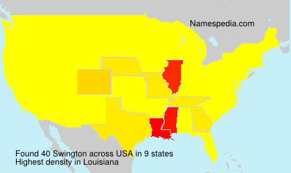Surname Swington in USA Surname Swington in USA