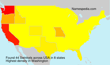 Surname Swinkels in USA Surname Swinkels in USA