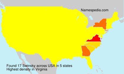 Surname Swinsky in USA Surname Swinsky in USA