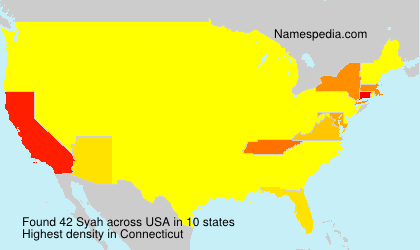 Surname Syah in USA Surname Syah in USA