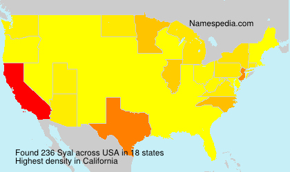 Surname Syal in USA Surname Syal in USA