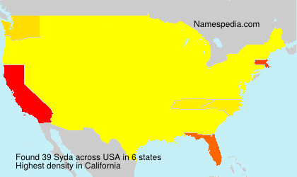 Surname Syda in USA Surname Syda in USA