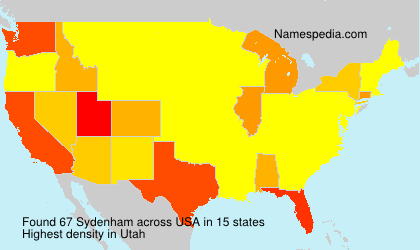 Surname Sydenham in USA Surname Sydenham in USA