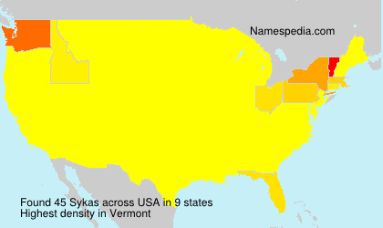 Surname Sykas in USA Surname Sykas in USA