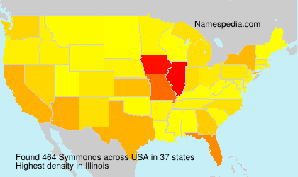 Surname Symmonds in USA Surname Symmonds in USA