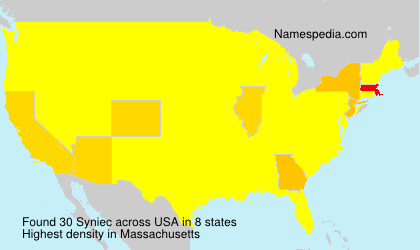 Surname Syniec in USA Surname Syniec in USA