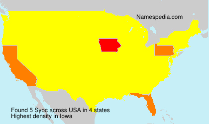 Surname Syoc in USA Surname Syoc in USA