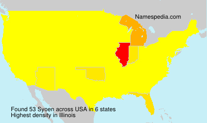 Surname Syoen in USA