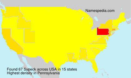 Surname Sypeck in USA Surname Sypeck in USA