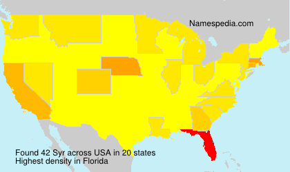 Surname Syr in USA
