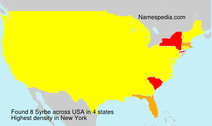 Surname Syrbe in USA Surname Syrbe in USA