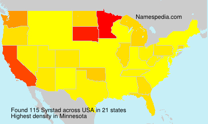 Surname Syrstad in USA Surname Syrstad in USA