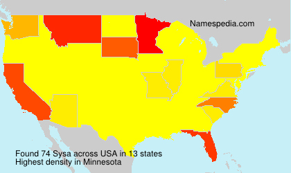 Surname Sysa in USA Surname Sysa in USA