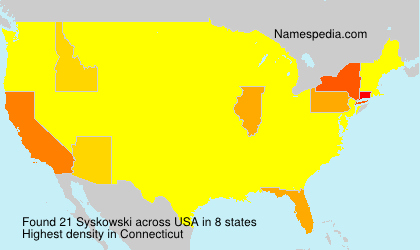 Surname Syskowski in USA Surname Syskowski in USA