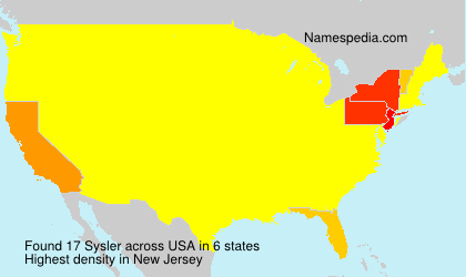 Surname Sysler in USA Surname Sysler in USA