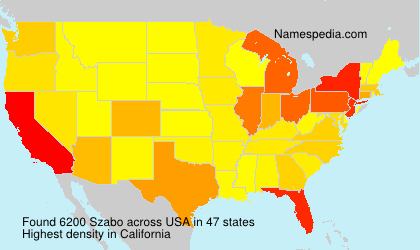 Surname Szabo in USA Surname Szabo in USA