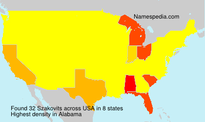 Surname Szakovits in USA Surname Szakovits in USA