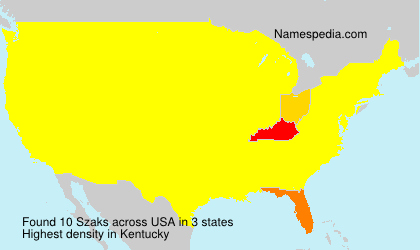 Surname Szaks in USA Surname Szaks in USA