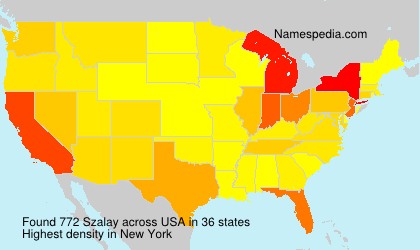 Surname Szalay in USA Surname Szalay in USA