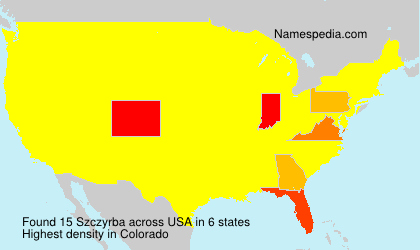 Surname Szczyrba in USA