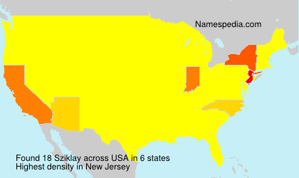 Surname Sziklay in USA Surname Sziklay in USA