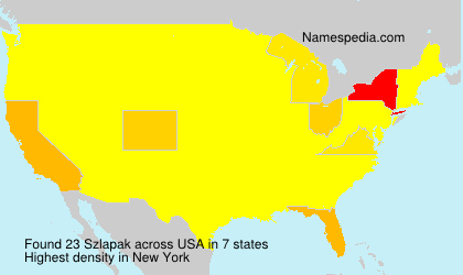 Surname Szlapak in USA