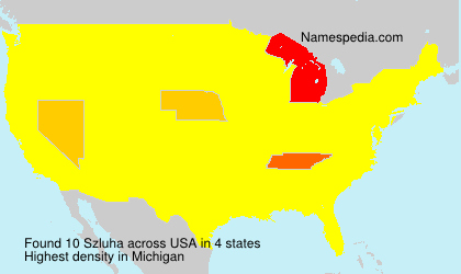 Surname Szluha in USA