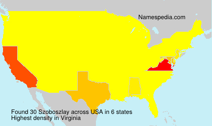 Surname Szoboszlay in USA Surname Szoboszlay in USA