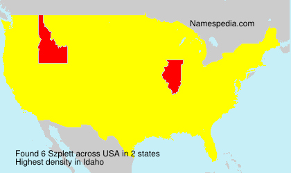 Surname Szplett in USA Surname Szplett in USA