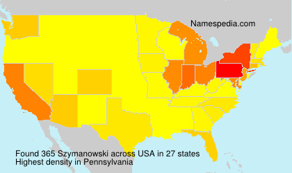 Surname Szymanowski in USA Surname Szymanowski in USA