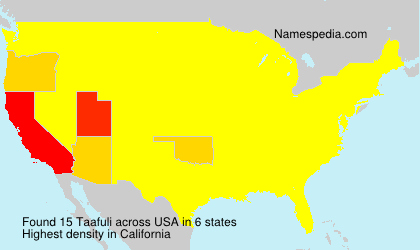 Surname Taafuli in USA Surname Taafuli in USA