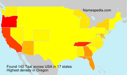Surname Taal in USA Surname Taal in USA