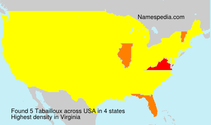 Surname Tabailloux in USA Surname Tabailloux in USA