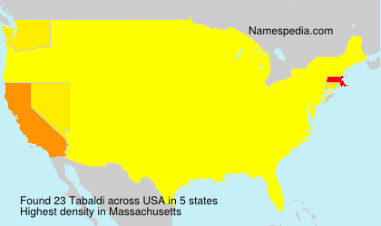 Surname Tabaldi in USA Surname Tabaldi in USA